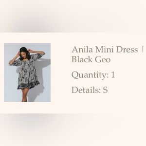 Cleobella - Anila Mini Dress | Black Geo
Small